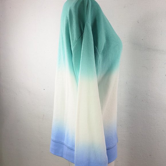 Splendid NWT Loose Fit Dip Dye Thermal Knit Top S - Picture 5 of 11